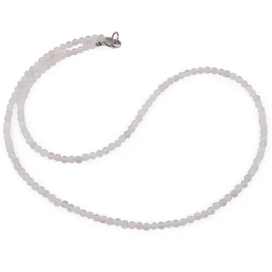 Colier Piatra Lunii sfere, 3-4mm