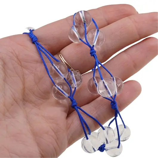 Colier confectionat manual pe snur cu Cristal de stanca sfere, 10mm, imagine 4