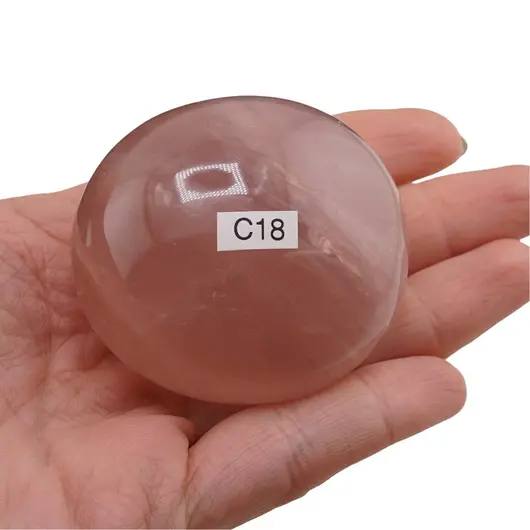 Palm stone Cuart roz C18, 122g, imagine 3