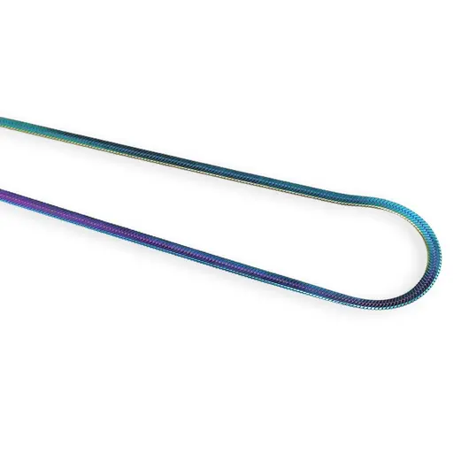 Colier din inox curcubeu, model snake, imagine 2