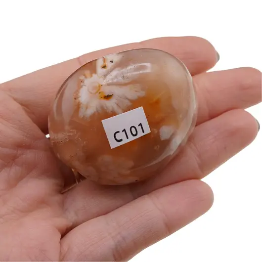 Palm Stone Agat Flower C101, 58g, imagine 3
