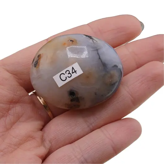 Palm Stone Agat natural C34, 42g, imagine 3