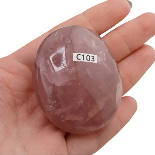 Palm stone Cuart roz C103, 100g, imagine 3