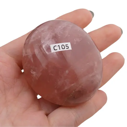Palm stone Cuart roz C105, 124g, imagine 3