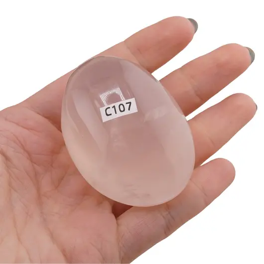 Palm stone Cuart roz C107, 100g, imagine 3