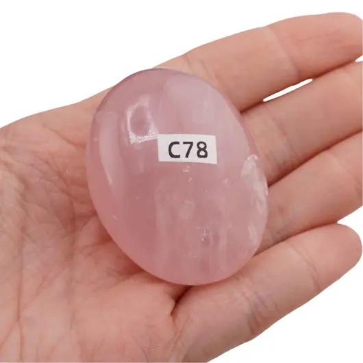 Palm stone Cuart roz C78, 58g, imagine 3