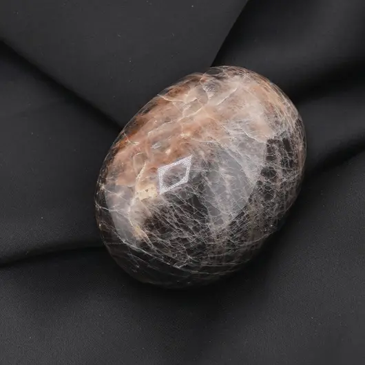 Palm Stone Piatra lunii neagra C86, 102g, imagine 2