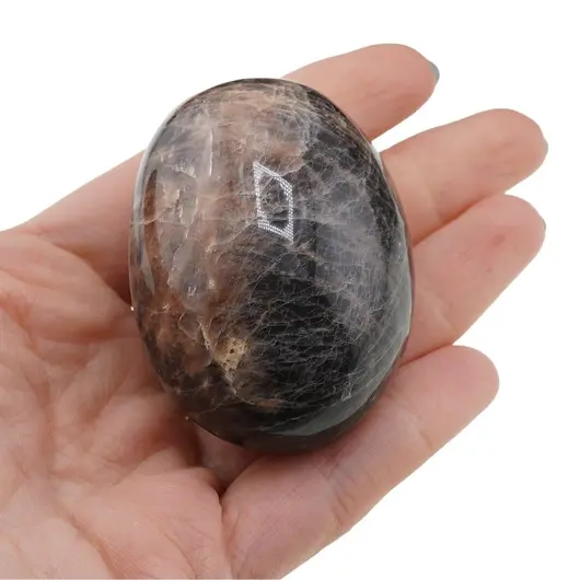 Palm Stone Piatra lunii neagra C86, 102g, imagine 3