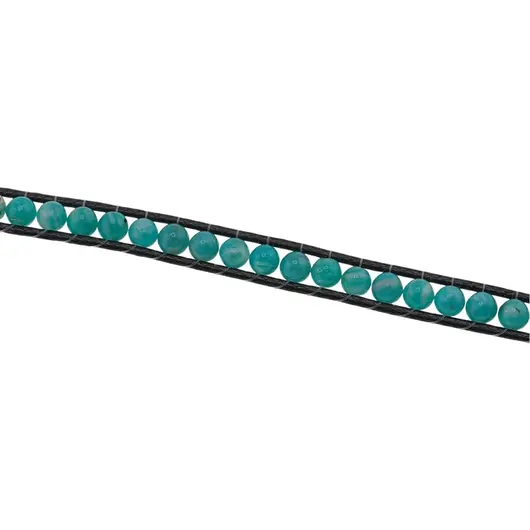 Bratara wrap tripla Amazonit Rusia sfere, 4mm, imagine 4