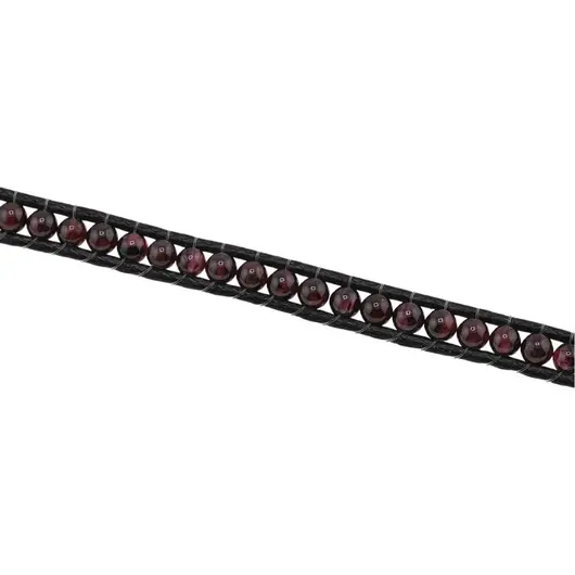 Bratara wrap tripla Granat sfere, 3mm, imagine 4