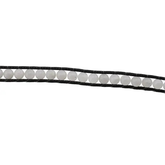 Bratara wrap tripla Piatra lunii sfere, 4mm, imagine 4