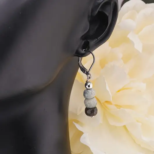 Cercei cu agatatoare Mossagat discuri fatetate, 6-7mm, imagine 3