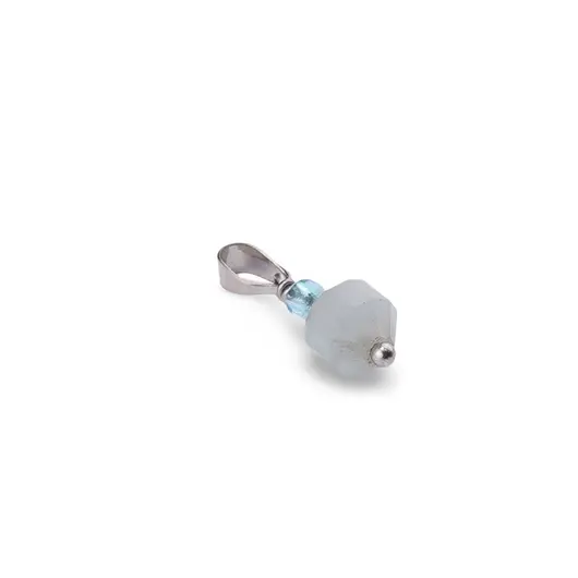 Pandantiv Acvamarin fatetat, 6mm, imagine 2