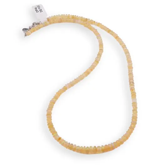 Colier Opal de foc rondele 4-6mm si argint 925