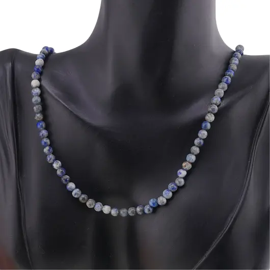 Colier Lapis lazuli deschis sfere 4mm, imagine 2