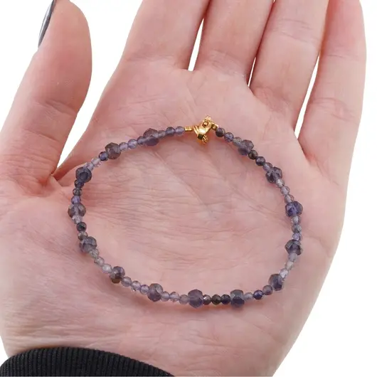 Bratara Iolith sfere si discuri fatetate, 2-4mm, imagine 3