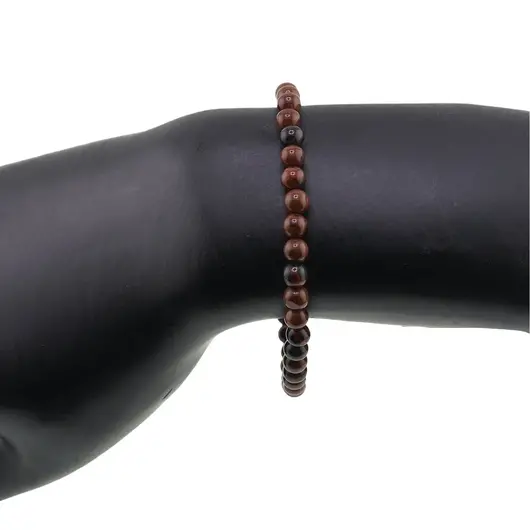 Bratara Obsidian mahon sfere 5mm, imagine 2