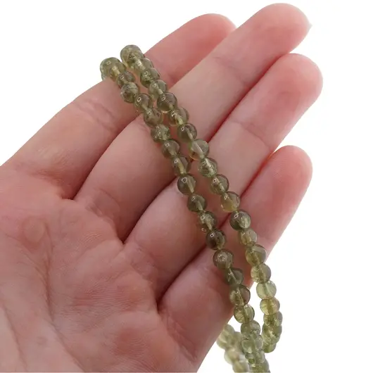 Colier Apatit verde sfere 4mm, imagine 3