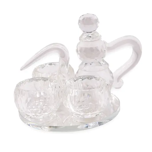 Decoratiune ceainic din sticla transparenta, 14cm, imagine 2