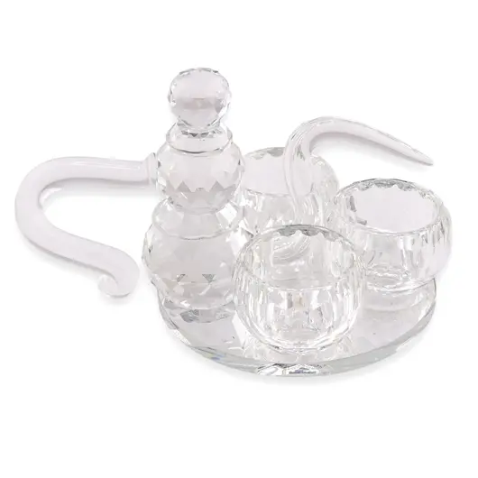 Decoratiune ceainic din sticla transparenta, 14cm
