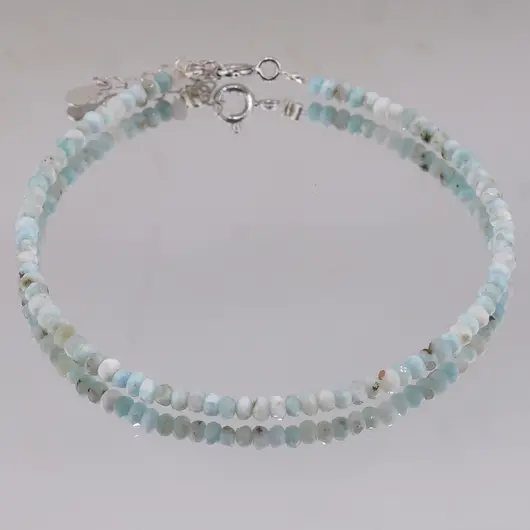 Bratara Larimar discuri fatetate, 3mm, imagine 4