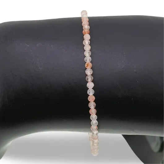 Bratara Piatra Soarelui sfere fatetate, 2-3mm, imagine 3