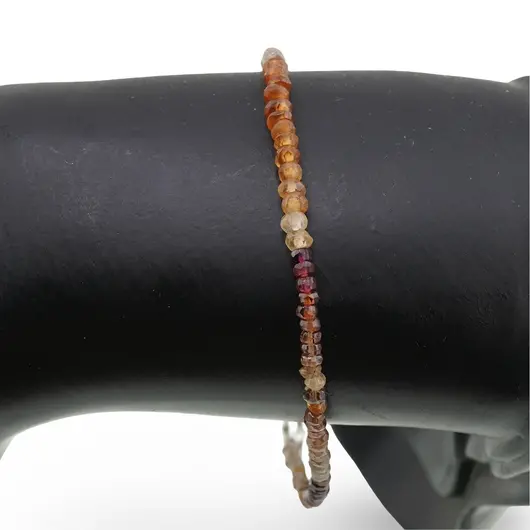 Bratara Safir multicolor degrade discuri fatetate, 3mm, imagine 3