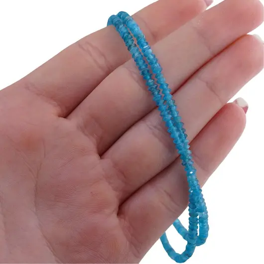 Colier Apatit discuri fatetate, 3mm, imagine 4