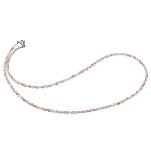 Colier Piatra Soarelui sfere fatetate, 2-3mm