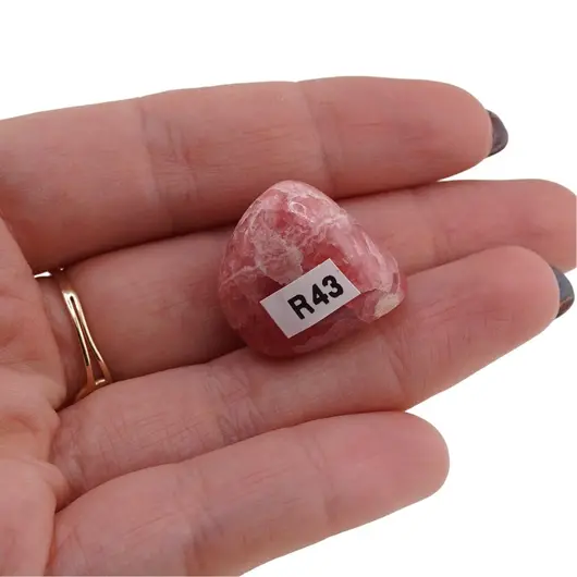 Rodocrozit rulat, cristal natural unicat, R43, imagine 2