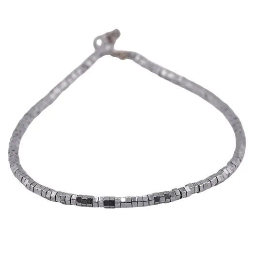 Bratara cu cristale hexagonale Hematit, 2mm, imagine 2