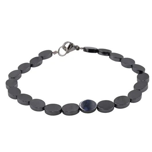 Bratara cu cristale ovale Hematit, 8mm, imagine 2