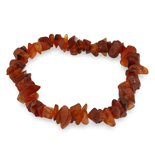 Bratara pe elastic Carneol pietre chips, 5-10mm, imagine 2