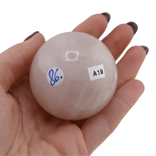 Cuart roz, sfera naturala unicat, A19, imagine 2
