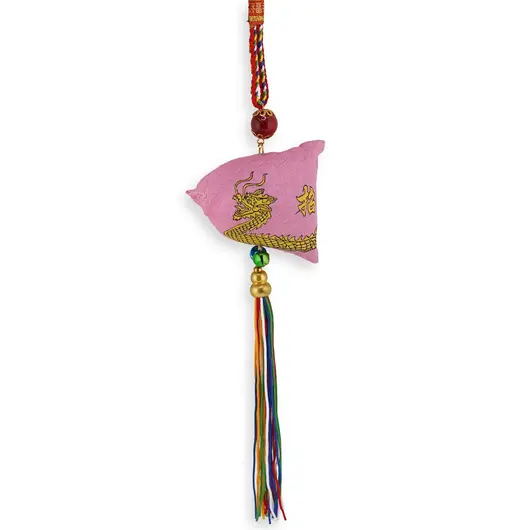 Saculet Feng Shui pentru prosperitate, roz, imagine 2