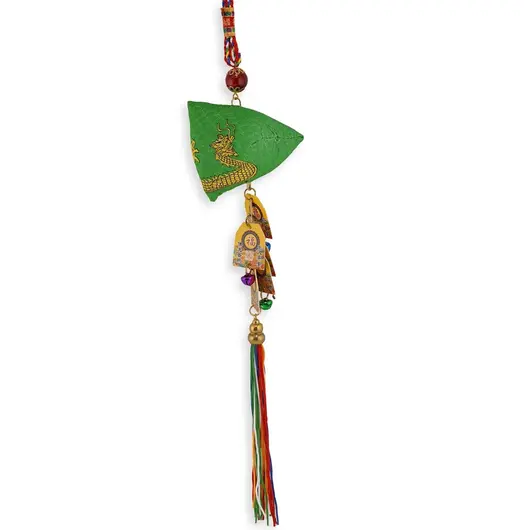 Saculet Feng Shui pentru prosperitate, verde, imagine 2