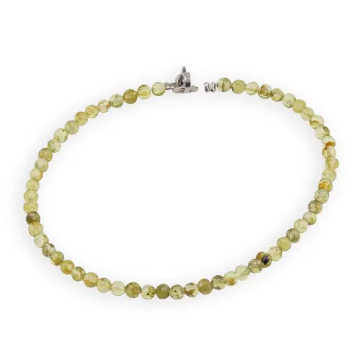 Set colier si bratara Peridot sfere, 3mm, imagine 5