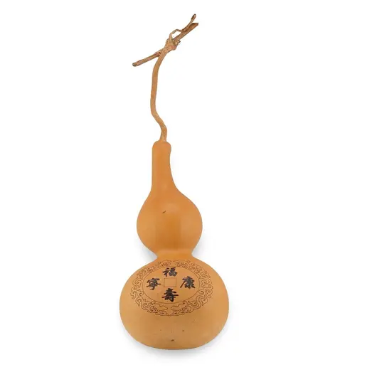 Tigva / Wu lou natural cu Zeul Longevitatii si Shou, 26cm, imagine 2