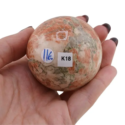 Unakit, sfera naturala unicat, K18, imagine 2