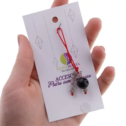 Accesoriu cu pietre semipretioase Agat mov sfera 10mm si Labradorit 4-5mm, imagine 3