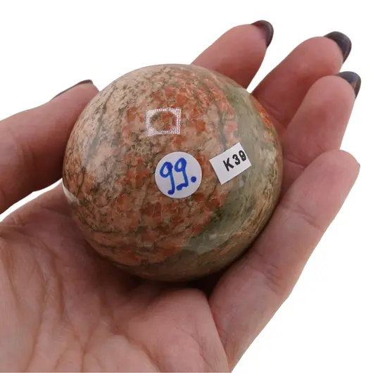 Unakit, sfera naturala unicat, K39, imagine 2