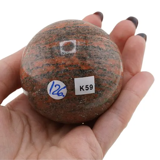 Unakit, sfera naturala unicat, K59, imagine 2