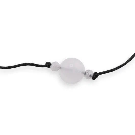 Colier reglabil hippie cu Piatra lunii sfere, 3-8mm, imagine 2