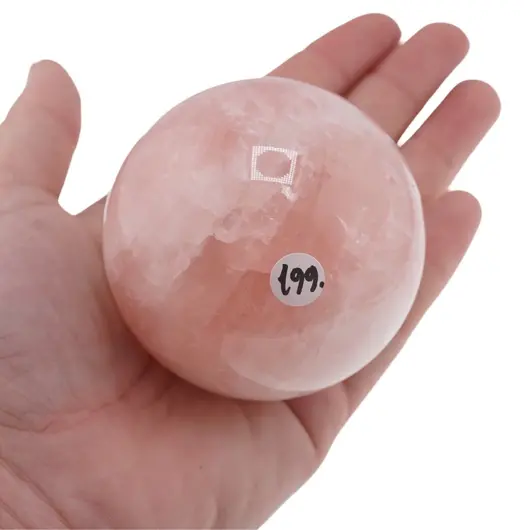 Cuart roz, sfera naturala unicat, M20, imagine 2