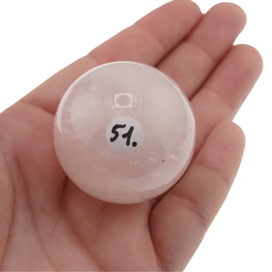 Cuart roz, sfera naturala unicat, M54, imagine 2
