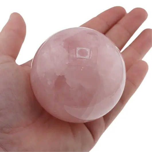 Cuart roz, sfera naturala unicat, M66, imagine 2