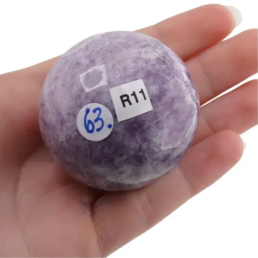 Lepidolit, sfera unicat, R11, imagine 2