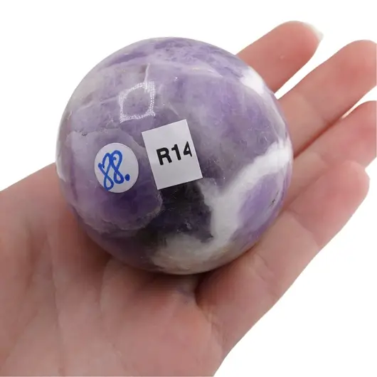 Lepidolit, sfera unicat, R14, imagine 2