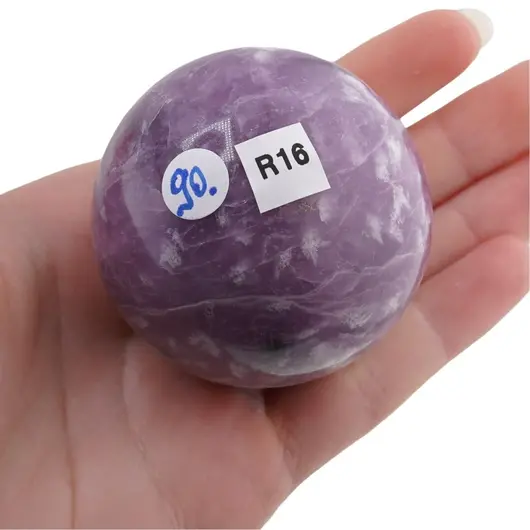 Lepidolit, sfera unicat, R16, imagine 2