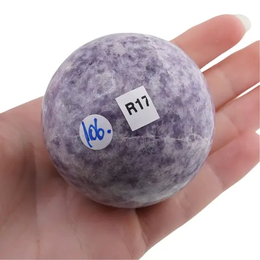 Lepidolit, sfera unicat, R17, imagine 2